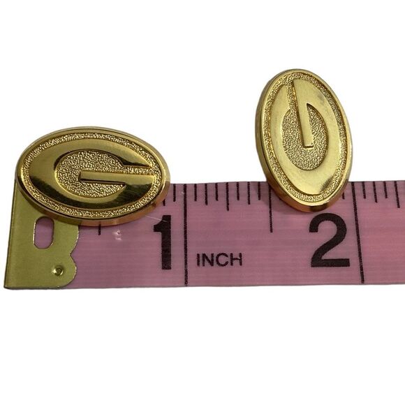 1997 Vintage NFLP by Peter David, Inc. Gold Plated Green Bay Packers Earrings - Picture 4 of 8